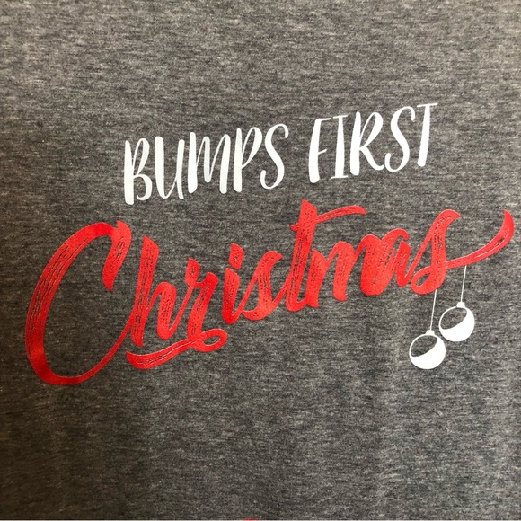 Crazy dog T-Shirt  Maternity Christmas Baby Bump’s First Christmas Size XXL - Picture 3 of 6